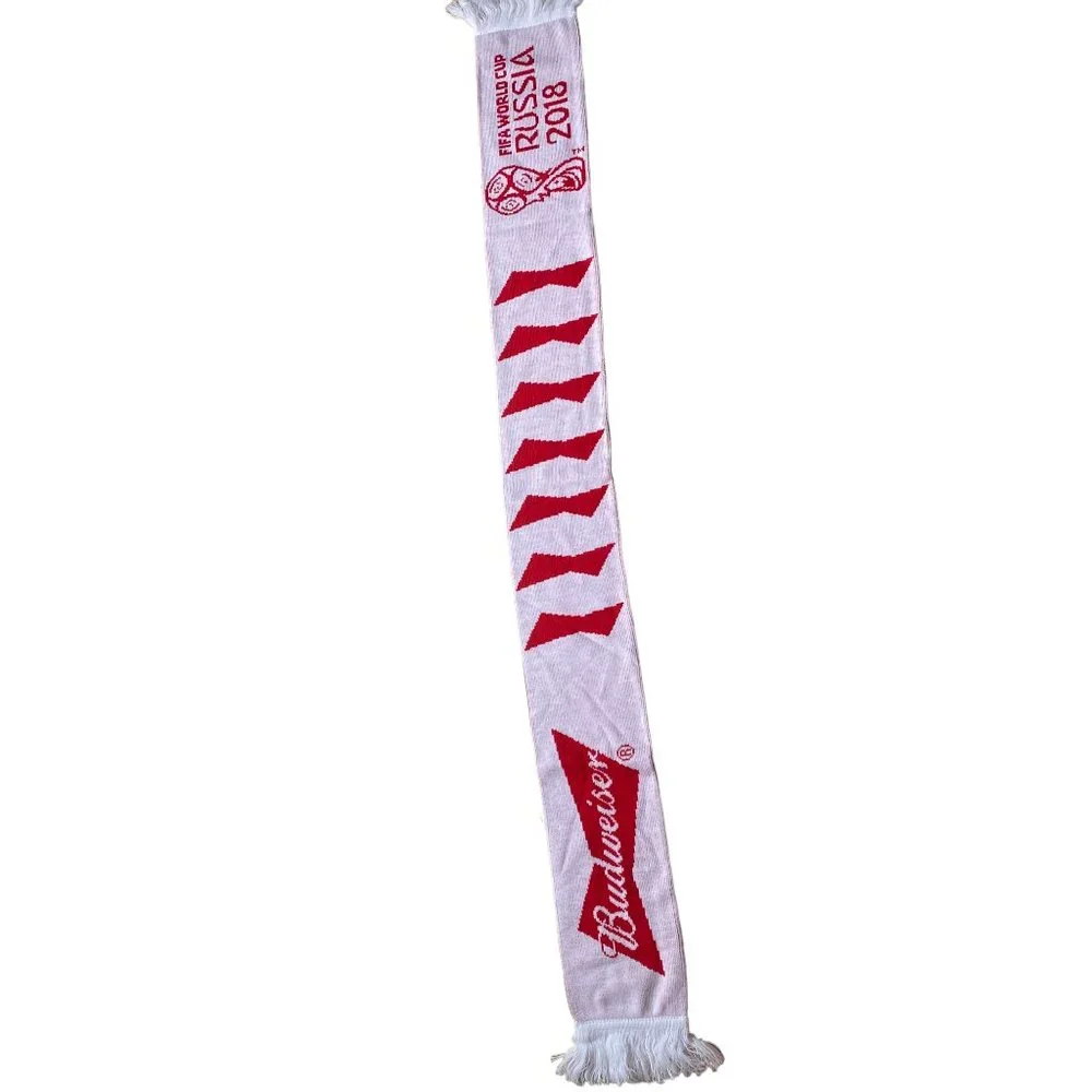 NWOT Budweister King of Beers FIFA 2018 Soccer World Cup Russia Unisex Scarf